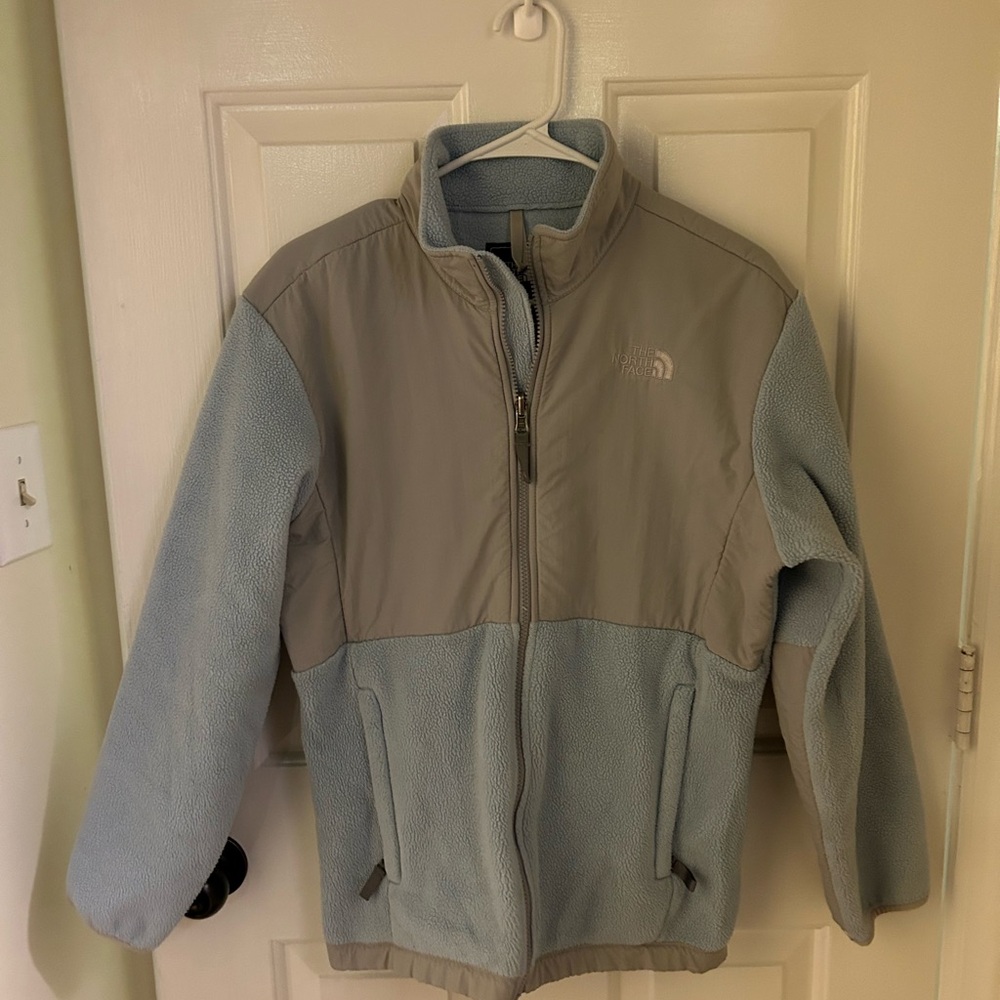 The North Face-Light Blue Denali Fleece Jacket  Youth XL which runs Adult XS/S
